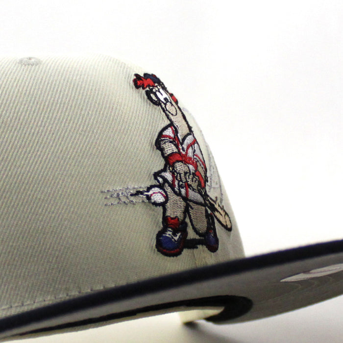 Atlanta Braves BLOOPER Spring Training Patch New Era 59Fifty Fitted Hat (Chrome White Navy Gray Under Brim)