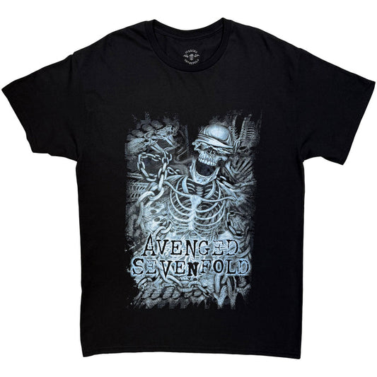 AVENGED SEVENFOLD - CHAINED SKELETON - T-Shirt Black