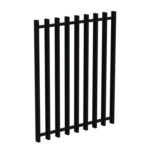 BARR 50 x 25 Aluminium Blade Gate - 1200mm H x 975mm W - White / Black - Pool Safe - Batten Gate - Image 2