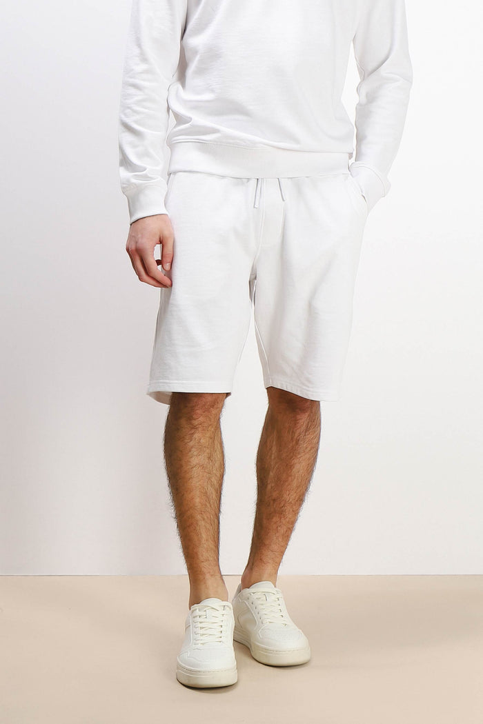 BERMUDA IN FELPA BASIC BIANCO