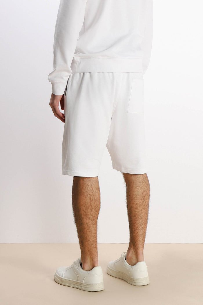 BERMUDA IN FELPA BASIC BIANCO