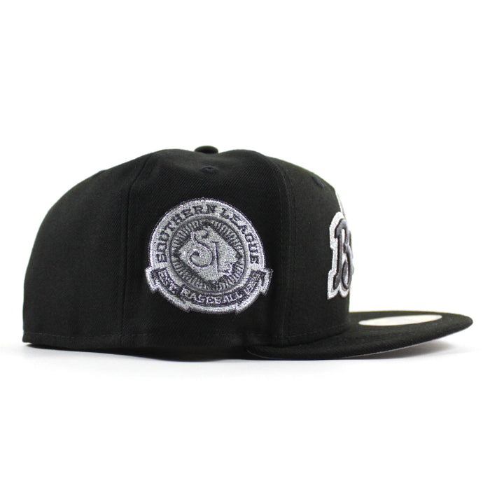 BIRMINGHAM BARONS Southern League New Era 59Fifty Fitted Hat (Metallic Iris Black Gray Under Brim)