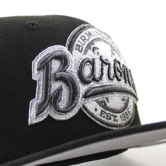 BIRMINGHAM BARONS Southern League New Era 59Fifty Fitted Hat (Metallic Iris Black Gray Under Brim)