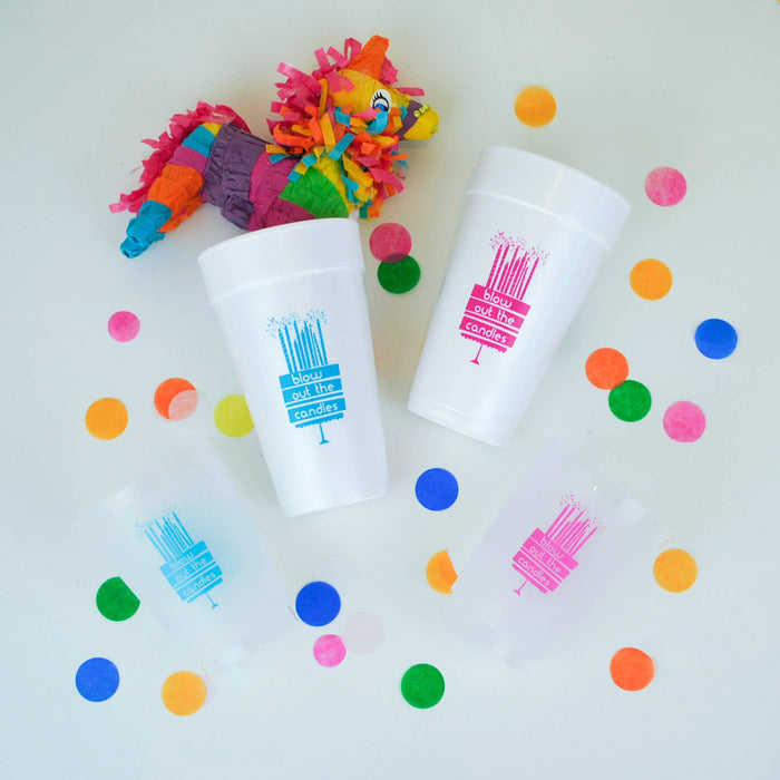 Birthday Cake Styrofoam Cups