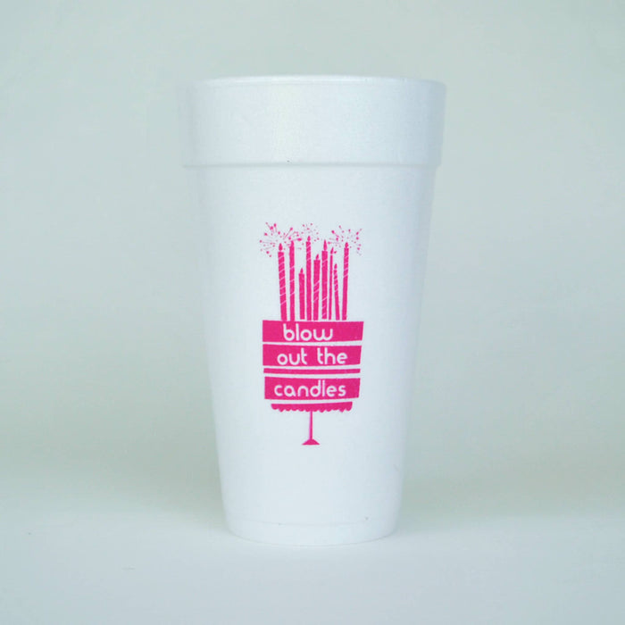 Birthday Cake Styrofoam Cups