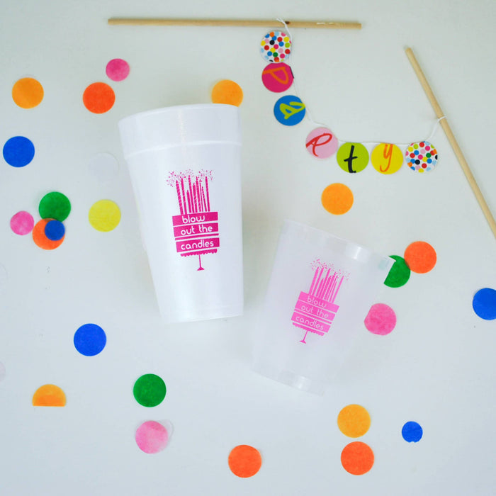 Birthday Cake Styrofoam Cups