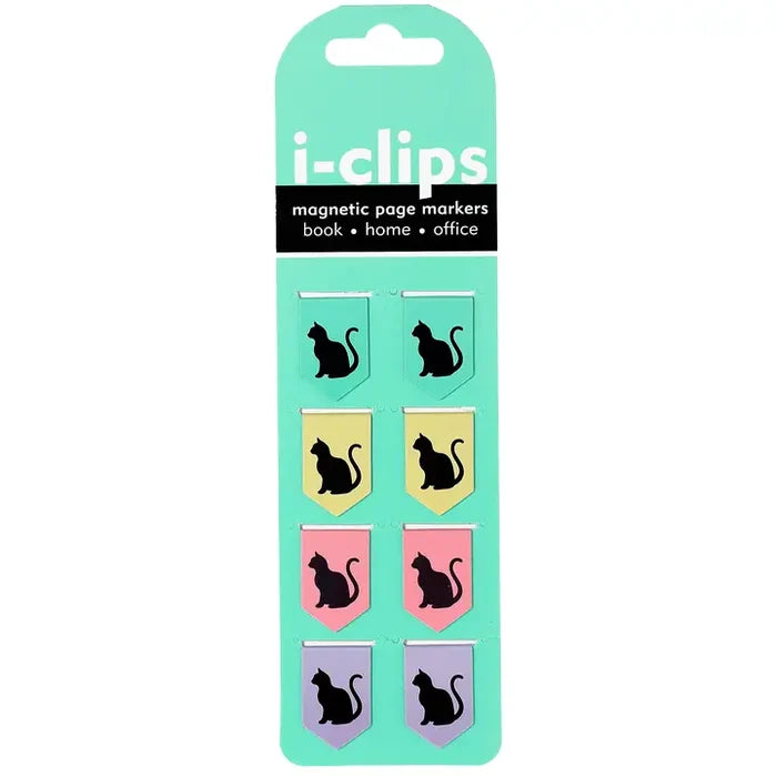 Black Cats I-Clips Magnetic Page Markers