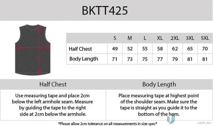 Sizing chart for Black Kanvas Tank Top with Aegis Microbe Shield and CoolDry tech