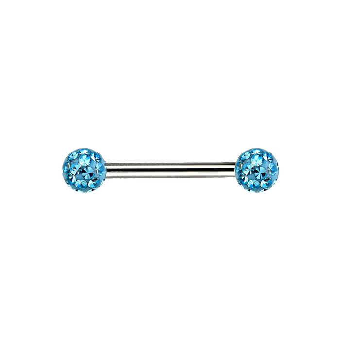 14g Titanium Ferido Jewel Bar Blue Zircon 12mm / Titanium / Blue Zircon Barbell