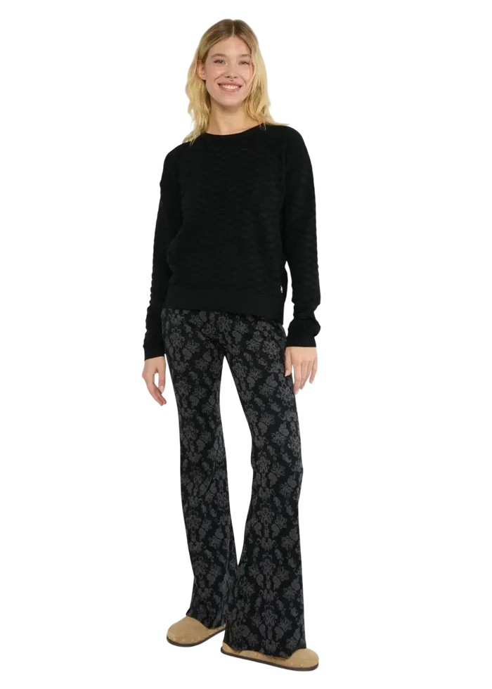 BLUTSGESCHWISTER broek On a Winters Day Flared princess tapestry black