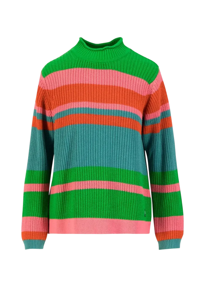 BLUTSGESCHWISTER trui Braid up your Life winter colors stripe