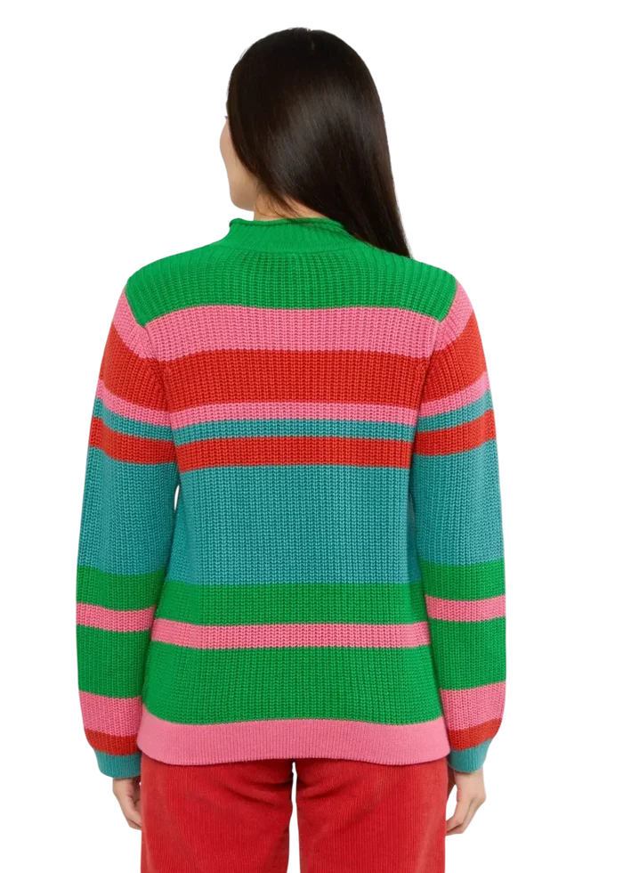 BLUTSGESCHWISTER trui Braid up your Life winter colors stripe