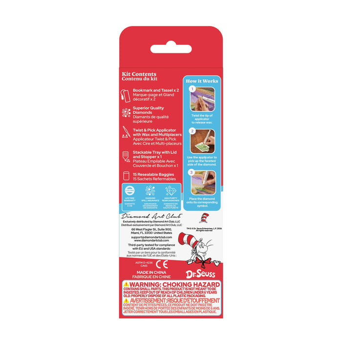 Bookmarks – The Cat in the Hat™ (Set of 2) - Diamond Art Club DIY Kit