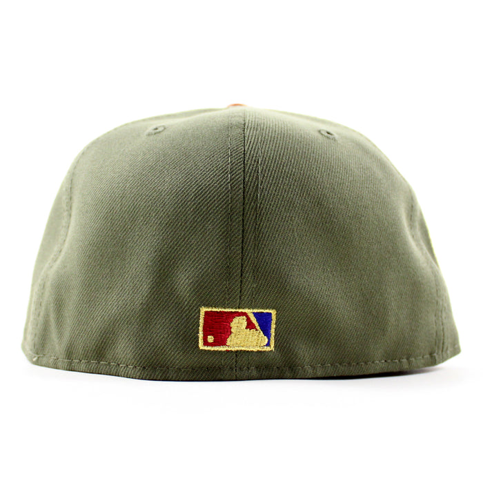 Boston Braves 1942 All Star Game New Era 59Fifty Fitted Hat (Olive Green Black Sky Blue Under Brim)