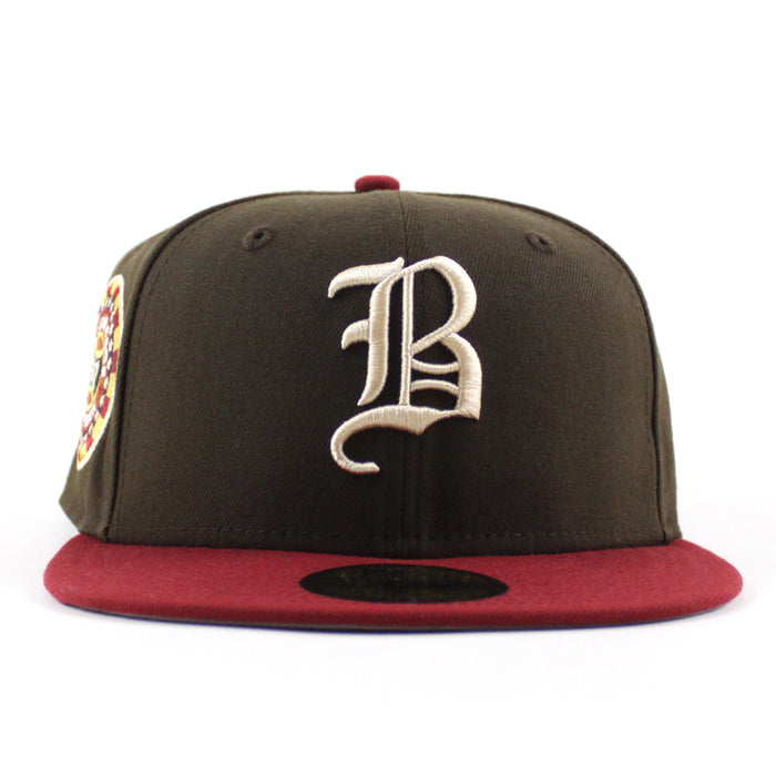 Boston Braves 1942 All Star Game New Era 59Fifty Fitted Hat (Walnut Brown Brick Red Gray Under Brim)
