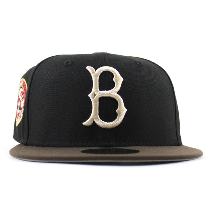 BROOKLYN DODGERS 1949 World Series New Era 59Fifty Fitted Hat (Black Brown Gray Under Brim)