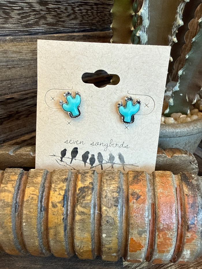 Cactus Stud Earrings - 8 Colors