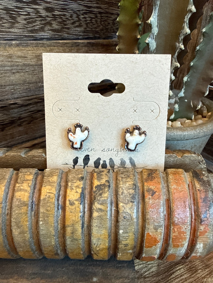 Cactus Stud Earrings - 8 Colors