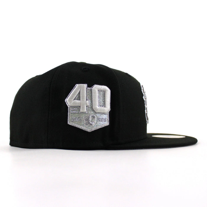 Calgary Flames 40 Years Patch New Era 59Fifty Fitted Hat (Black Gray Under Brim)