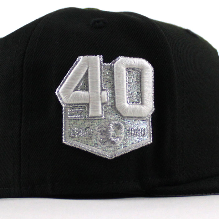 Calgary Flames 40 Years Patch New Era 59Fifty Fitted Hat (Black Gray Under Brim)