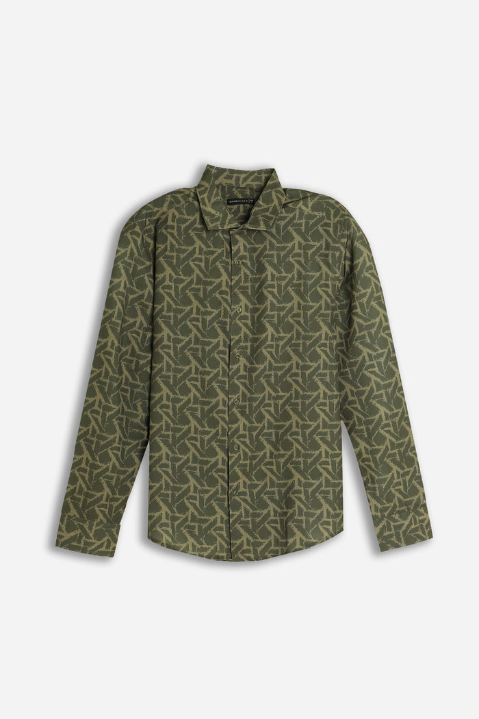 CAMICIA STRETCH FANTASIA F V.MILITARE