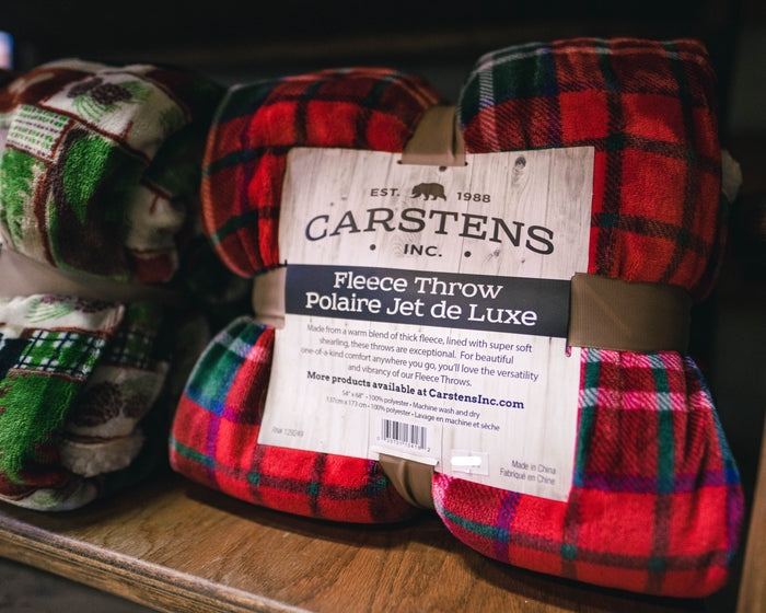 Holiday Plaid Sherpa Throw