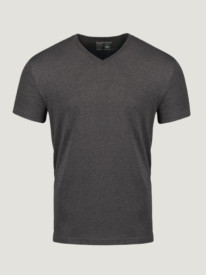 Charcoal V-Neck Tee | Fresh Clean Threads