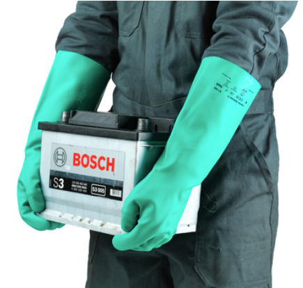 Chemical Resistant Ansell® Alphatec® Sol-Vex® Unlined Nitrile Gloves | 37-165 | 22 Mil