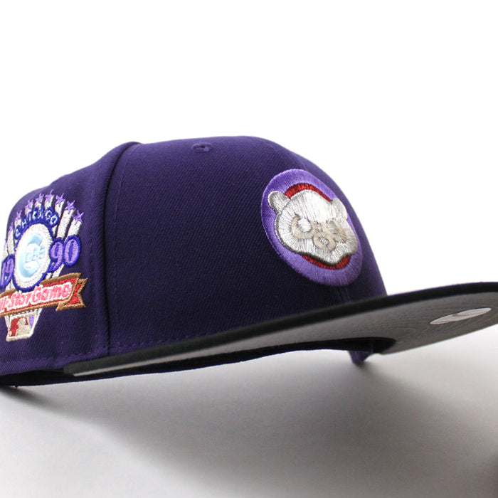 Chicago Cubs 1990 All Star Game New Era 59Fifty Fitted Hat (Purple Black Gray Under Brim)