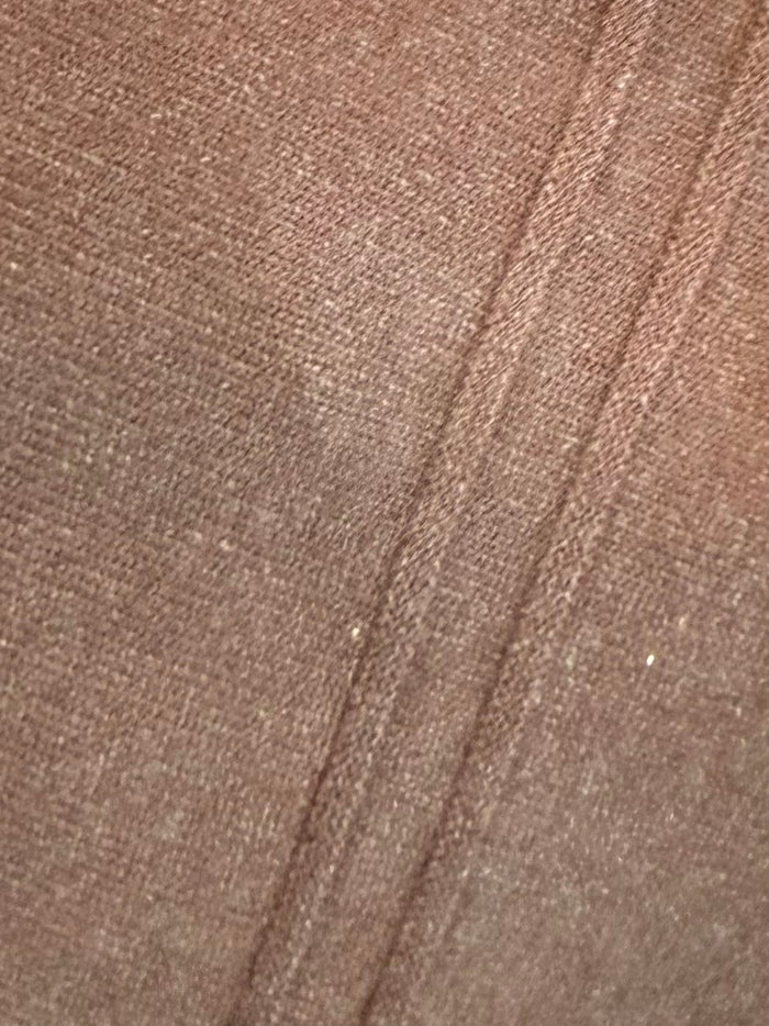 Chocolate Front Stitched Crew Neck Sweater