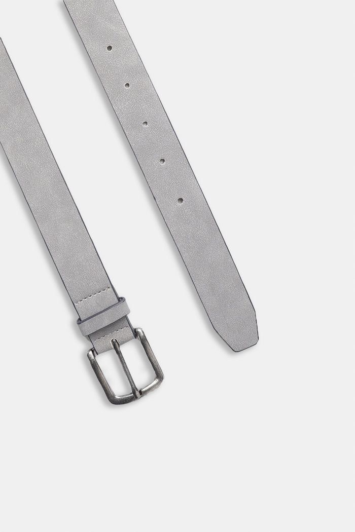 CINTURA BASIC EFFETTO PELLE GRIGIO