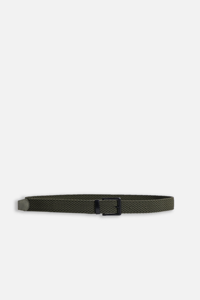 CINTURA IN CORDA ELASTICA VERDE MILITARE