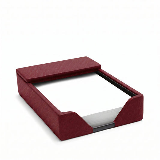 Classic Memo Pad Holder Garnet Red