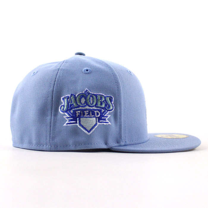 Cleveland Indians Jacobs Field New Era 59Fifty Fitted Hat (Birdseye Blue Gray Under Brim)