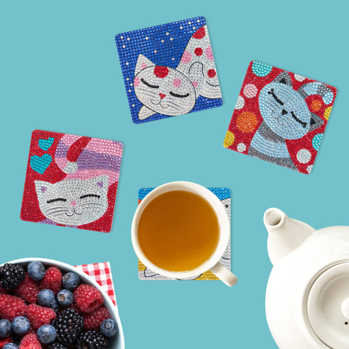 Coasters - Cats - Diamond Art Club DIY Kit