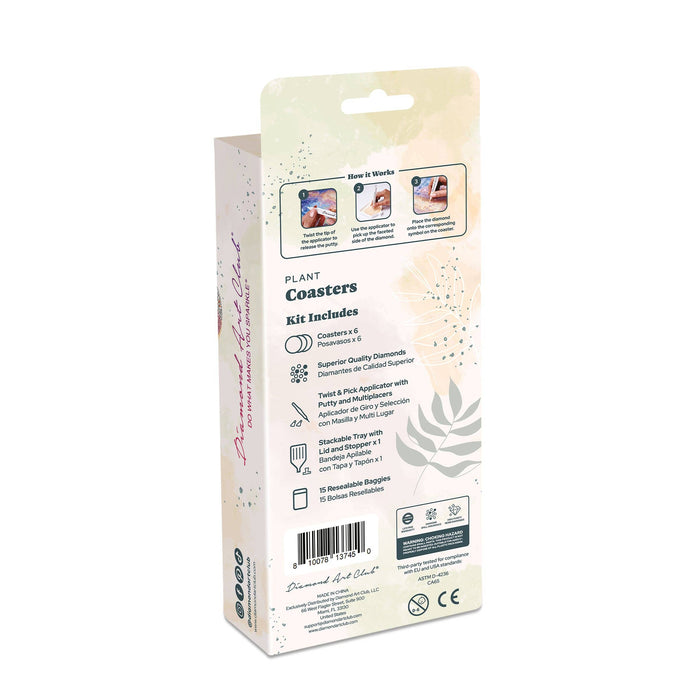Coasters - Plants - Diamond Art Club DIY Kit