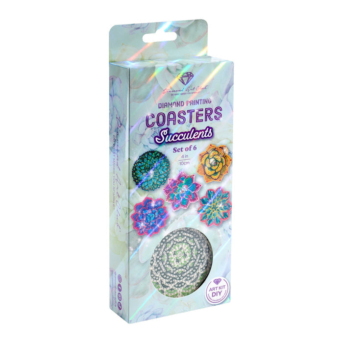 Coasters - Succulents - Diamond Art Club DIY Kit