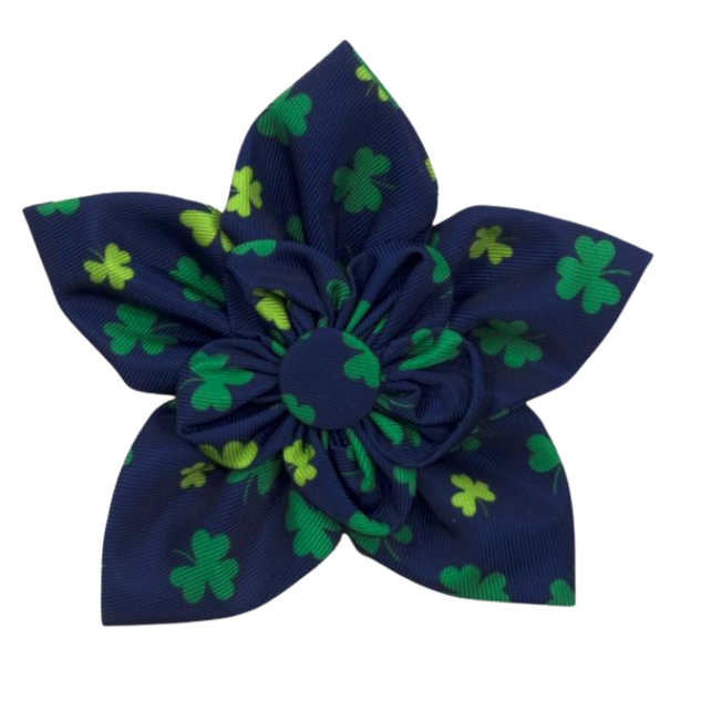 DOG-COLLAR-SLIDER-FLOWER-LUCKY-SHAMROCK