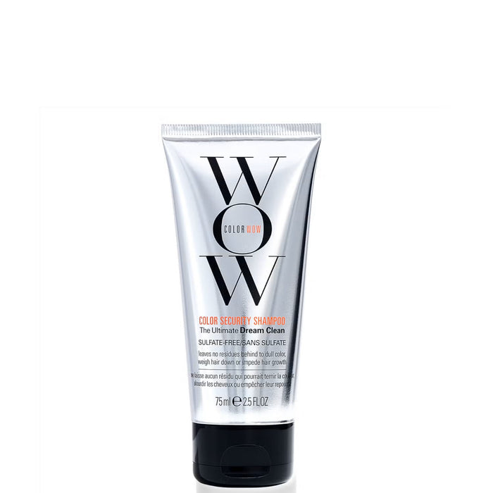 Color Wow Travel Colour Security Shampoo 75ml bottle, hair care product for color protection and gentle cleansing.