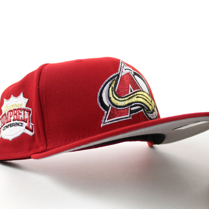 COLORADO AVALANCHE Cambelle Conference  New Era 59Fifty Fitted Hat (Scarlet Red Gray Under brim)