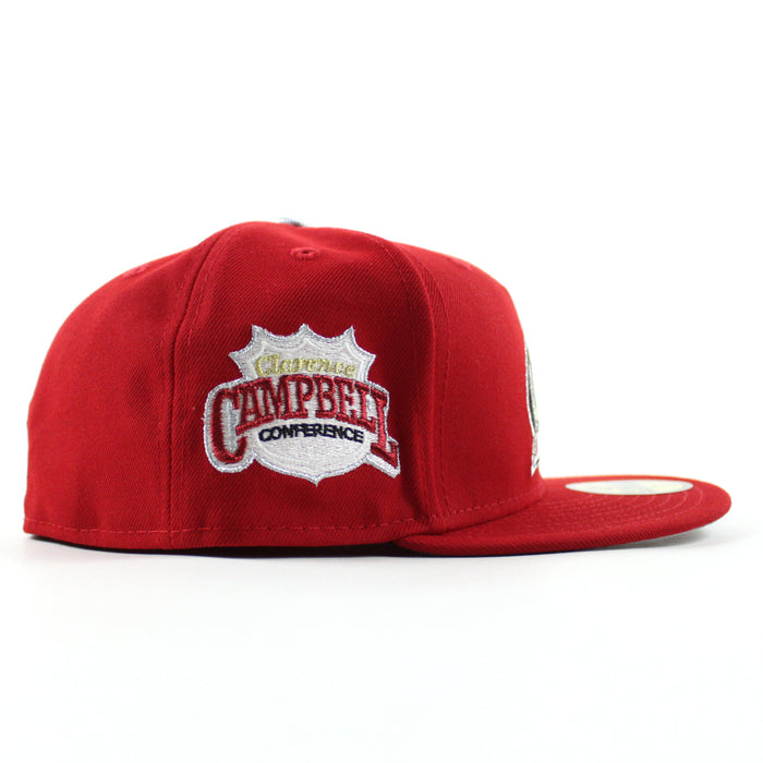 COLORADO AVALANCHE Cambelle Conference  New Era 59Fifty Fitted Hat (Scarlet Red Gray Under brim)