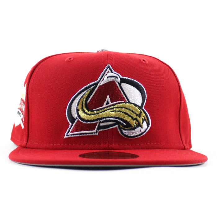 COLORADO AVALANCHE Cambelle Conference  New Era 59Fifty Fitted Hat (Scarlet Red Gray Under brim)