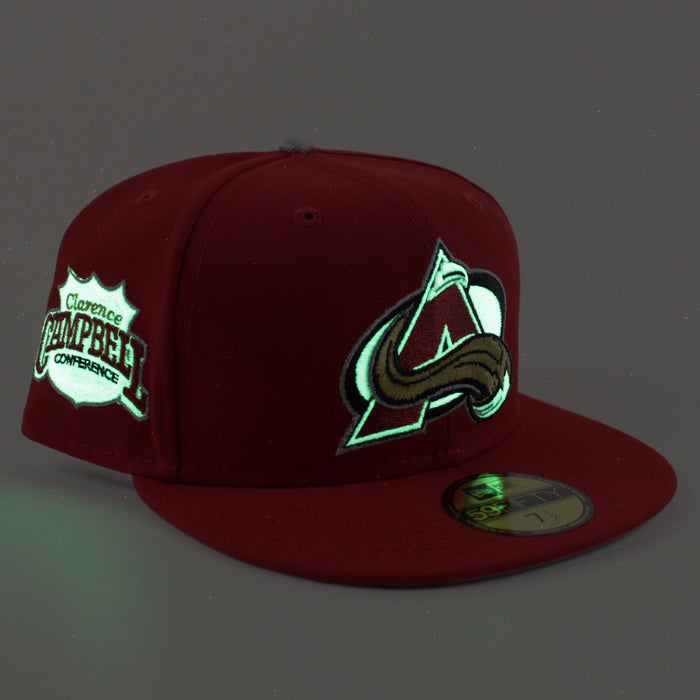 COLORADO AVALANCHE Cambelle Conference  New Era 59Fifty Fitted Hat (Scarlet Red Gray Under brim)