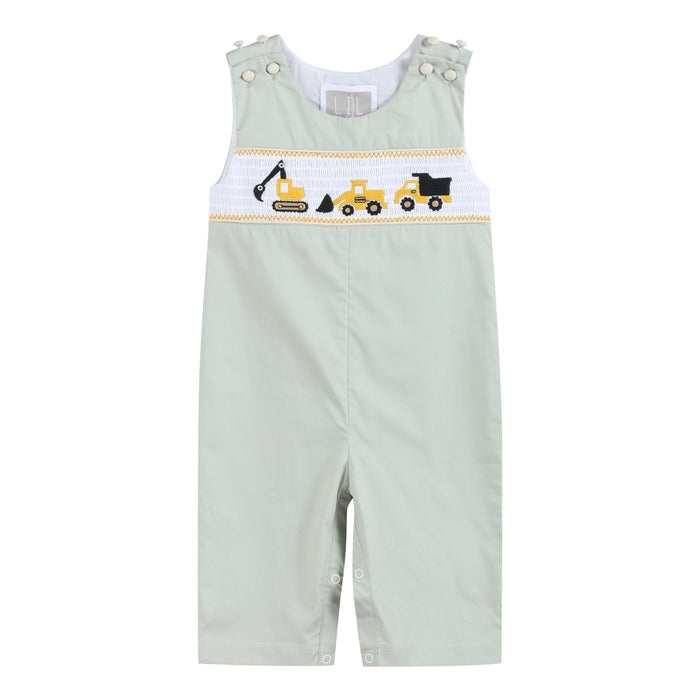 Construction Smocked Overalls: 12-18M