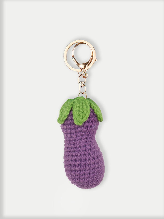 Crochet charm - Small | Eggplant-Image 2