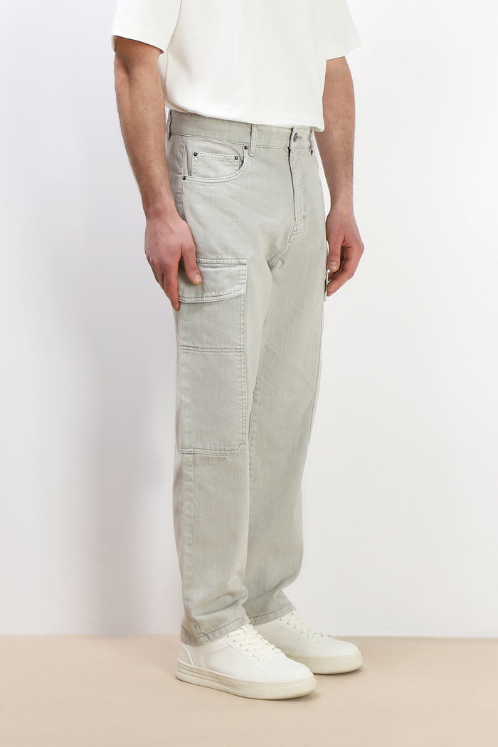 DENIM CARGO BAGGY VERDE MUSCHIO