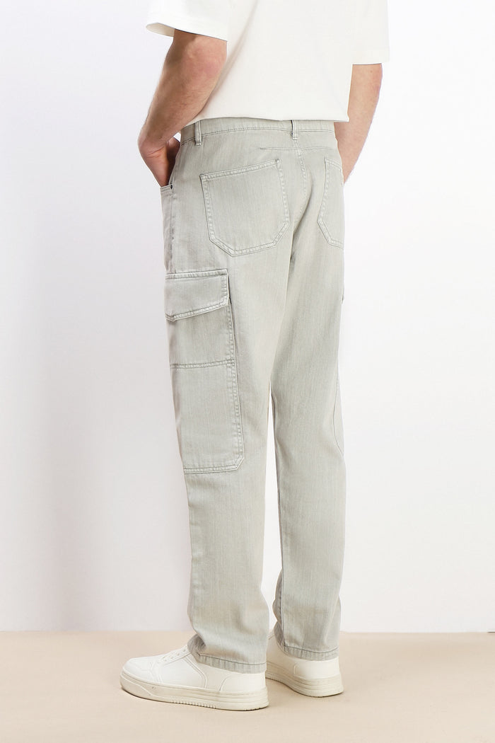 DENIM CARGO BAGGY VERDE MUSCHIO