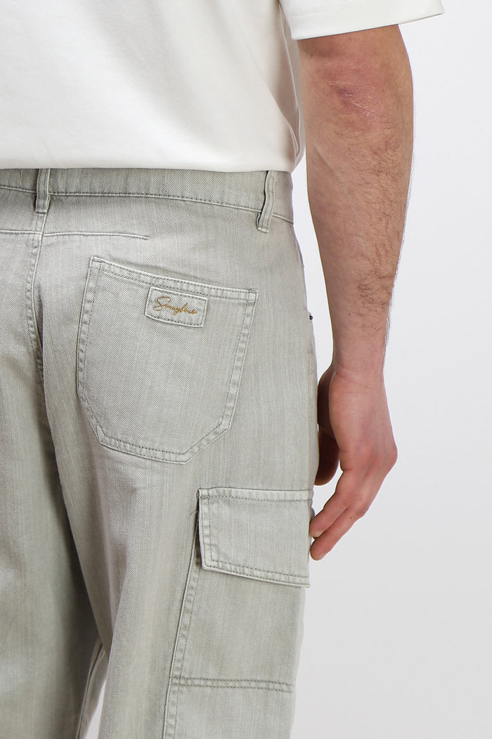 DENIM CARGO BAGGY VERDE MUSCHIO