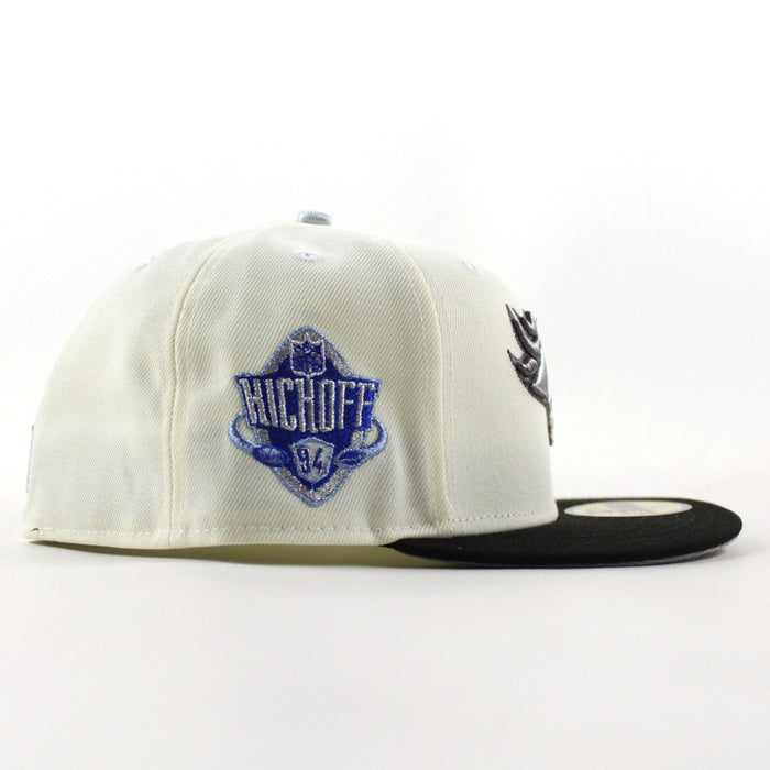 Denver Broncos Kick Off 1994 New Era 59Fifty Fitted Hat (Chrome White Black Gray Under Brim)