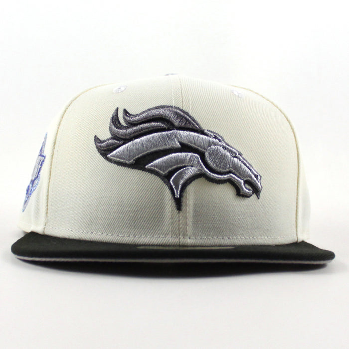 Denver Broncos Kick Off 1994 New Era 59Fifty Fitted Hat (Chrome White Black Gray Under Brim)